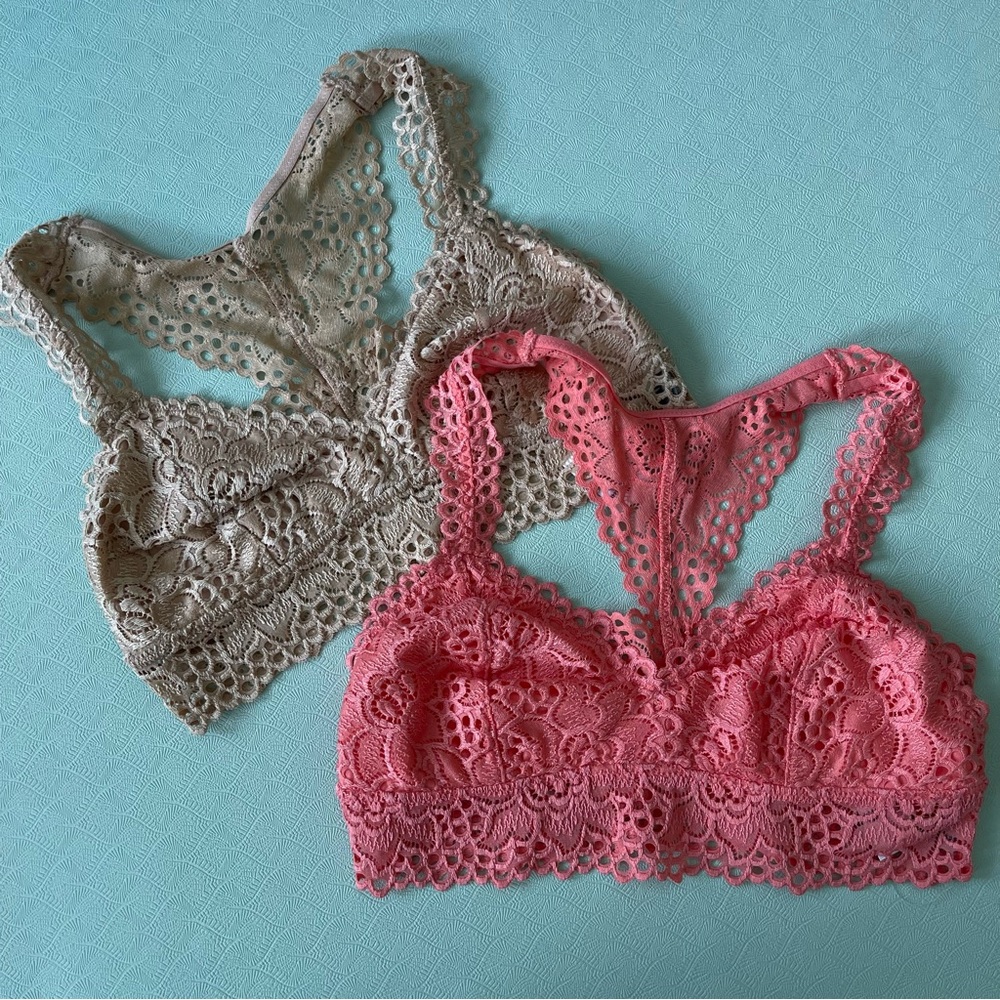 Lace Bralette Set for Wireless Comfort Sz M NWT
